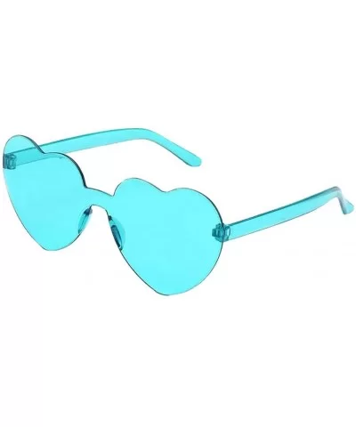 Rimless Sunglasses Transparent Frameless Glasses - Army Green - CF199ZKZX7I $8.00 Rimless