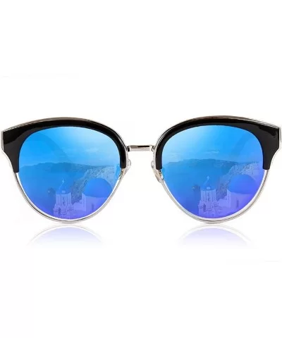 Trendy Aviator Sunglasses for Women - Men UV400 Protective Eyewear - Gradual Change Shades PZ3641 - Ice Blue - C518LXSLWTS $7...