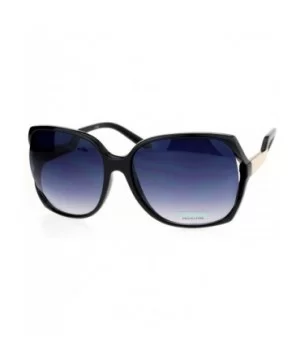 Side Expose Lens Butterfly Plastic Diva Womens Sunglasses - Black Gold Smoke - CT12NYLR2VV $7.62 Butterfly