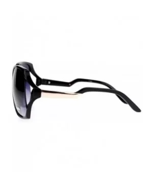 Side Expose Lens Butterfly Plastic Diva Womens Sunglasses - Black Gold Smoke - CT12NYLR2VV $7.62 Butterfly