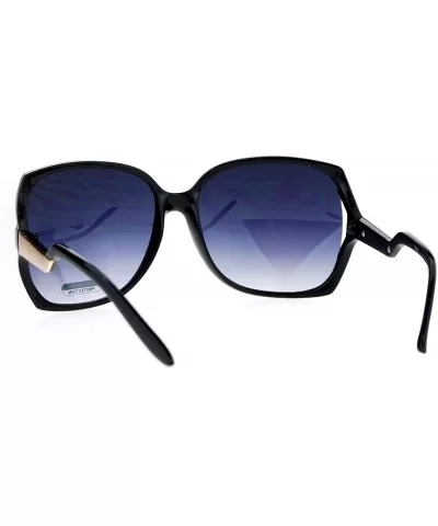 Side Expose Lens Butterfly Plastic Diva Womens Sunglasses - Black Gold Smoke - CT12NYLR2VV $7.62 Butterfly