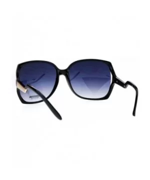 Side Expose Lens Butterfly Plastic Diva Womens Sunglasses - Black Gold Smoke - CT12NYLR2VV $7.62 Butterfly