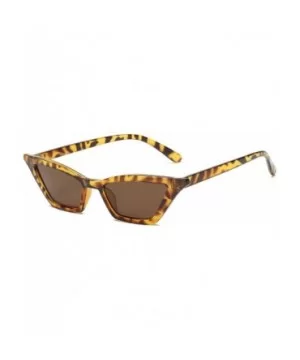 Small Cat Eye Sunglasses Vintage Square Shade Women Eyewear B2291 - Leopard - CE180LA78YO $9.59 Cat Eye