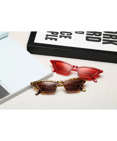 Small Cat Eye Sunglasses Vintage Square Shade Women Eyewear B2291 - Leopard - CE180LA78YO $9.59 Cat Eye