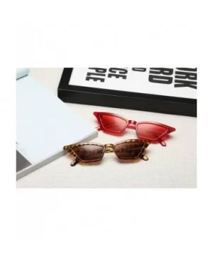 Small Cat Eye Sunglasses Vintage Square Shade Women Eyewear B2291 - Leopard - CE180LA78YO $9.59 Cat Eye