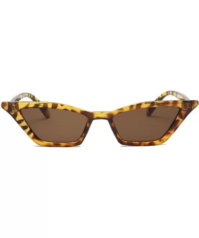 Small Cat Eye Sunglasses Vintage Square Shade Women Eyewear B2291 - Leopard - CE180LA78YO $9.59 Cat Eye