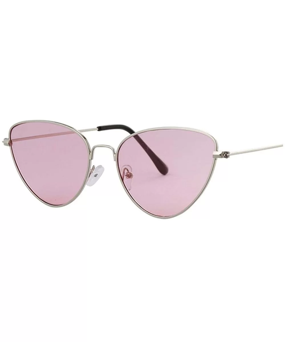 Pink erfly Sunglasses Women Vintage Fashion Rose Gold Mirror Sun Glasses Unique Female - Silver Pink - C2197Y74Q83 $10.52 Goggle