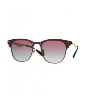 Designer Fashion Sunglasses Trendy Rims Behind Lens Style UV 400 - Gold (Pink Grey) - C0189SUR7RD $5.74 Square