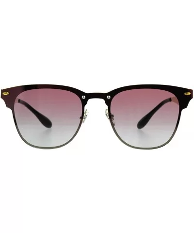 Designer Fashion Sunglasses Trendy Rims Behind Lens Style UV 400 - Gold (Pink Grey) - C0189SUR7RD $5.74 Square