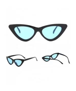 Retro Narrow Cat Eye Sunglasses Narrow Cateye Sun Glasses for Women - A - CT199AQZYYS $6.92 Cat Eye