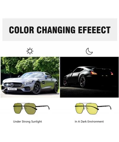 Blocking Sunglasses Photochromic Polarized - Black/Yellow/87503 - CQ18RY6OWIT $46.55 Sport