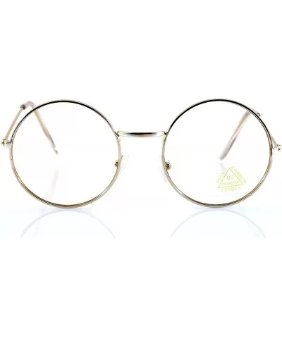 Minimalist Metal Round Clear Eyeglasses UV Protection A068 A118 - (Round) Silver - CR180TN5ZG5 $7.63 Round