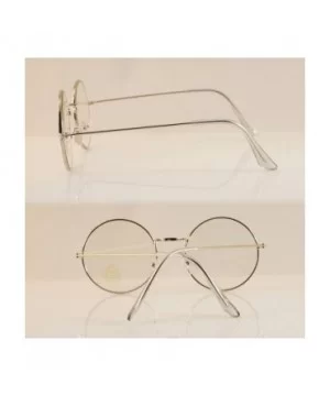 Minimalist Metal Round Clear Eyeglasses UV Protection A068 A118 - (Round) Silver - CR180TN5ZG5 $7.63 Round