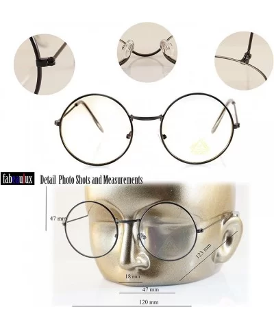 Minimalist Metal Round Clear Eyeglasses UV Protection A068 A118 - (Round) Silver - CR180TN5ZG5 $7.63 Round