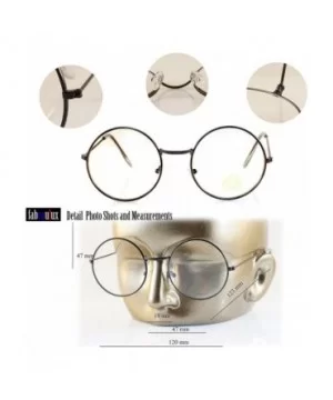 Minimalist Metal Round Clear Eyeglasses UV Protection A068 A118 - (Round) Silver - CR180TN5ZG5 $7.63 Round