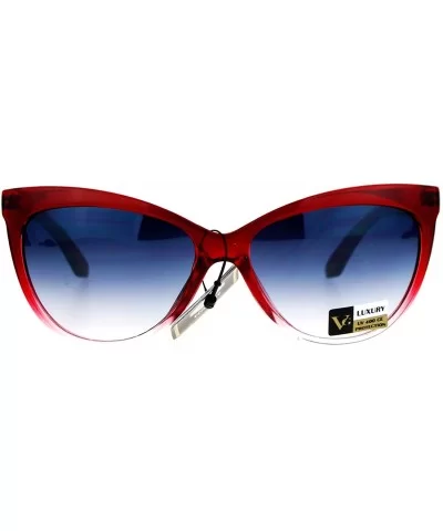 Metal Diecut Floral Jewel Arm Cat Eye Sunglasses - Red - CJ12IVI555T $9.27 Cat Eye