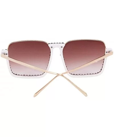 Sparkling Crystal Round Sunglasses UV Protection Rhinestone Sunglasses - Brown - CB197009Z7T $11.26 Cat Eye