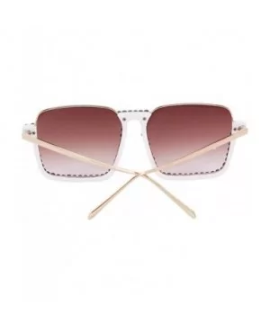 Sparkling Crystal Round Sunglasses UV Protection Rhinestone Sunglasses - Brown - CB197009Z7T $11.26 Cat Eye