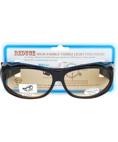 Fit Over 63mm UV Vision Protection Anti Reflective Blue Light Computer Glasses - Black - C111YAXP8DD $8.13 Goggle