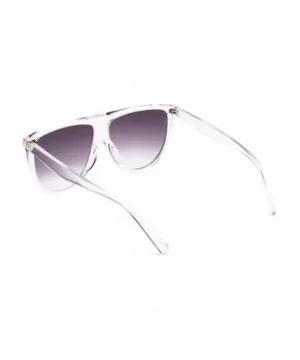 Vintage Large Square Pilot Women Sunglasses Oversized Square Thin Plastic Frame B2499 - Clear - CG194UQEX8N $8.65 Square