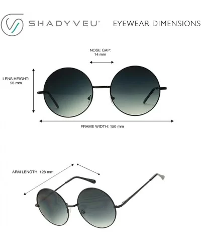 Retro Oversized Round Hippie Sunglasses w/Extra Large Circle Lens Metal Frame Groovy 70's Classic Shades - CY18NH92DHZ $6.69 ...