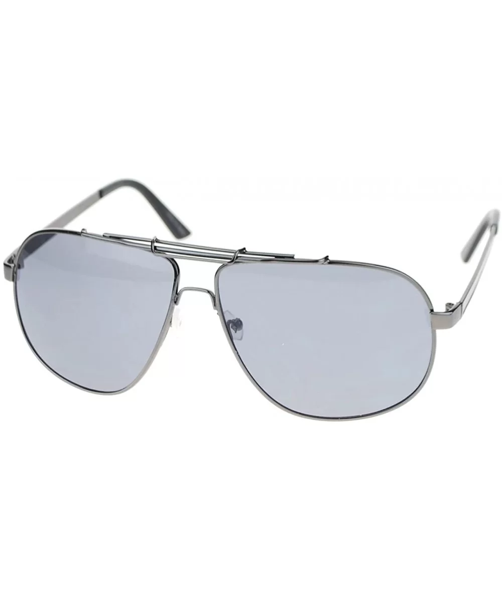 Mens Designer Fashion Sunglasses Metal Square Aviators - Gun Metal - CN11SFUYDHZ $6.25 Square