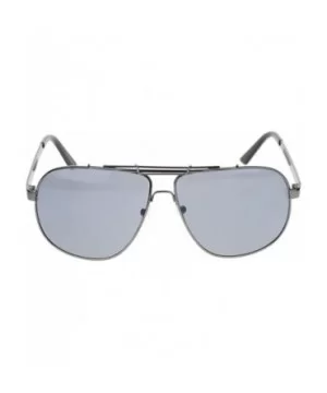 Mens Designer Fashion Sunglasses Metal Square Aviators - Gun Metal - CN11SFUYDHZ $6.25 Square