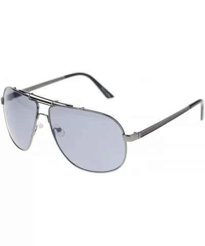 Mens Designer Fashion Sunglasses Metal Square Aviators - Gun Metal - CN11SFUYDHZ $6.25 Square