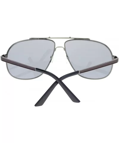 Mens Designer Fashion Sunglasses Metal Square Aviators - Gun Metal - CN11SFUYDHZ $6.25 Square