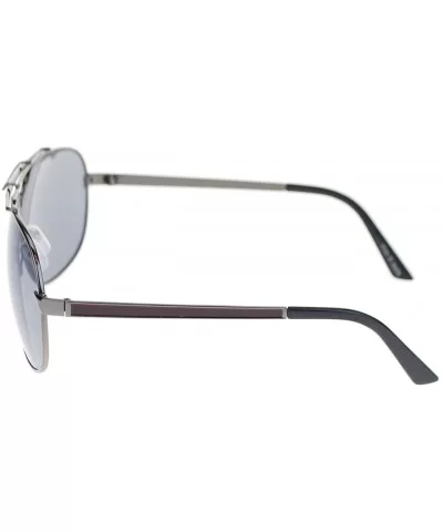 Mens Designer Fashion Sunglasses Metal Square Aviators - Gun Metal - CN11SFUYDHZ $6.25 Square