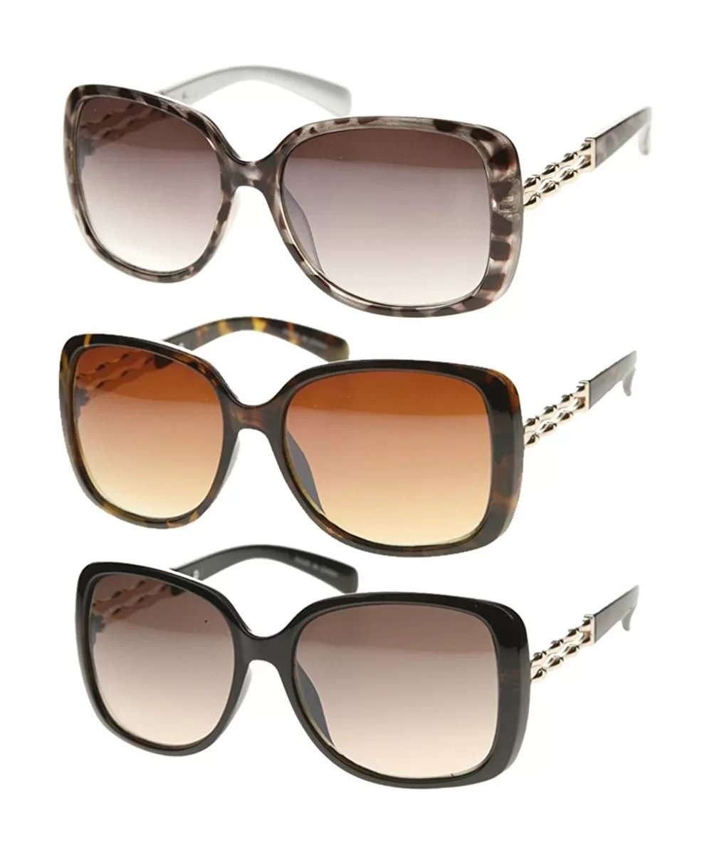 Retro Fashion Rectangular Butterfly Frame Sunglasses (SET OF 3) - CA18754Z0X7 $18.32 Butterfly