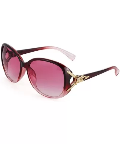 Women Oversized Sunglasses Retro Summer Sun Shades UV400 Protection Eyewear - Red - CZ19999ERU4 $9.52 Rimless