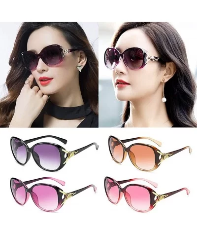 Women Oversized Sunglasses Retro Summer Sun Shades UV400 Protection Eyewear - Red - CZ19999ERU4 $9.52 Rimless