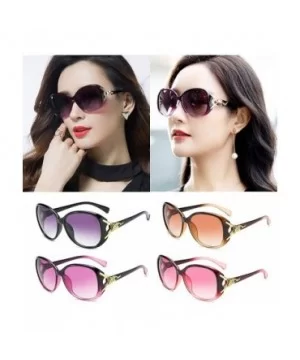 Women Oversized Sunglasses Retro Summer Sun Shades UV400 Protection Eyewear - Red - CZ19999ERU4 $9.52 Rimless