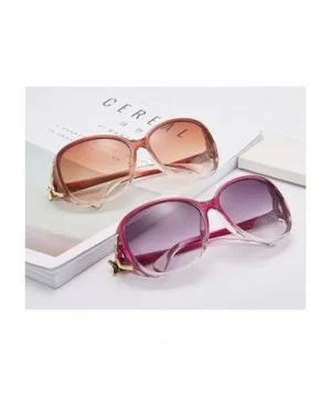 Women Oversized Sunglasses Retro Summer Sun Shades UV400 Protection Eyewear - Red - CZ19999ERU4 $9.52 Rimless