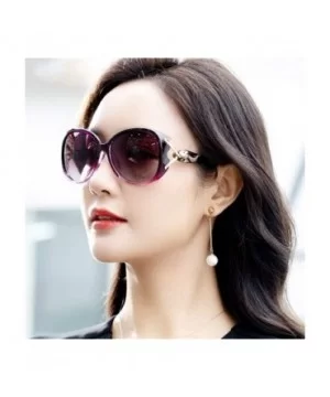 Women Oversized Sunglasses Retro Summer Sun Shades UV400 Protection Eyewear - Red - CZ19999ERU4 $9.52 Rimless