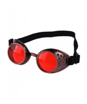 Sunglasses for Men Women Steampunk Goggles Glasses Retro Punk Hippie Sunglasses Vintage - Red - CA18QMY2AX2 $3.36 Oversized