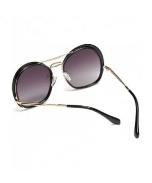 Irregular Round Frame Sunglasses for Men and Women UV400 - C2 Clear Gray Brown - CN1987AGIDQ $14.11 Round