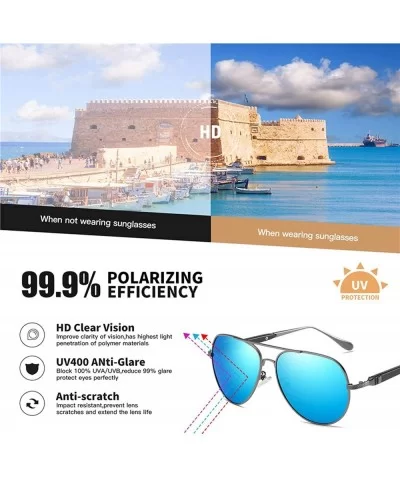 Pilot Sunglasses Men Polarized Metal Frame Anti-Glare Mirror Lens 2020 Fashion Fishing Sun Glasses Male UV400 - C7199C8TZ48 $...