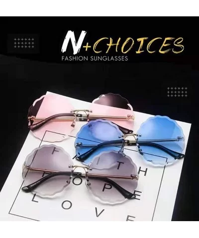 Round Oversized Sunglasses for Women New Fashion Glasses Uv Protection Metal Frame AC Lens MLS2203 - Grey - C718UXT9T45 $7.59...