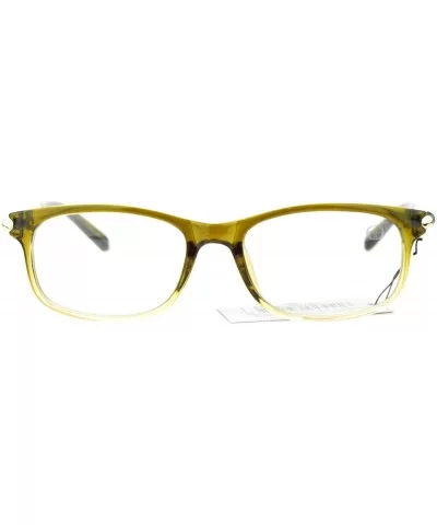 Womens Designer Fashion Sexy Narrow Rectangular Plastic Clear Lens Eye Glasses - Green - CC11TDG8RDL $8.30 Rectangular