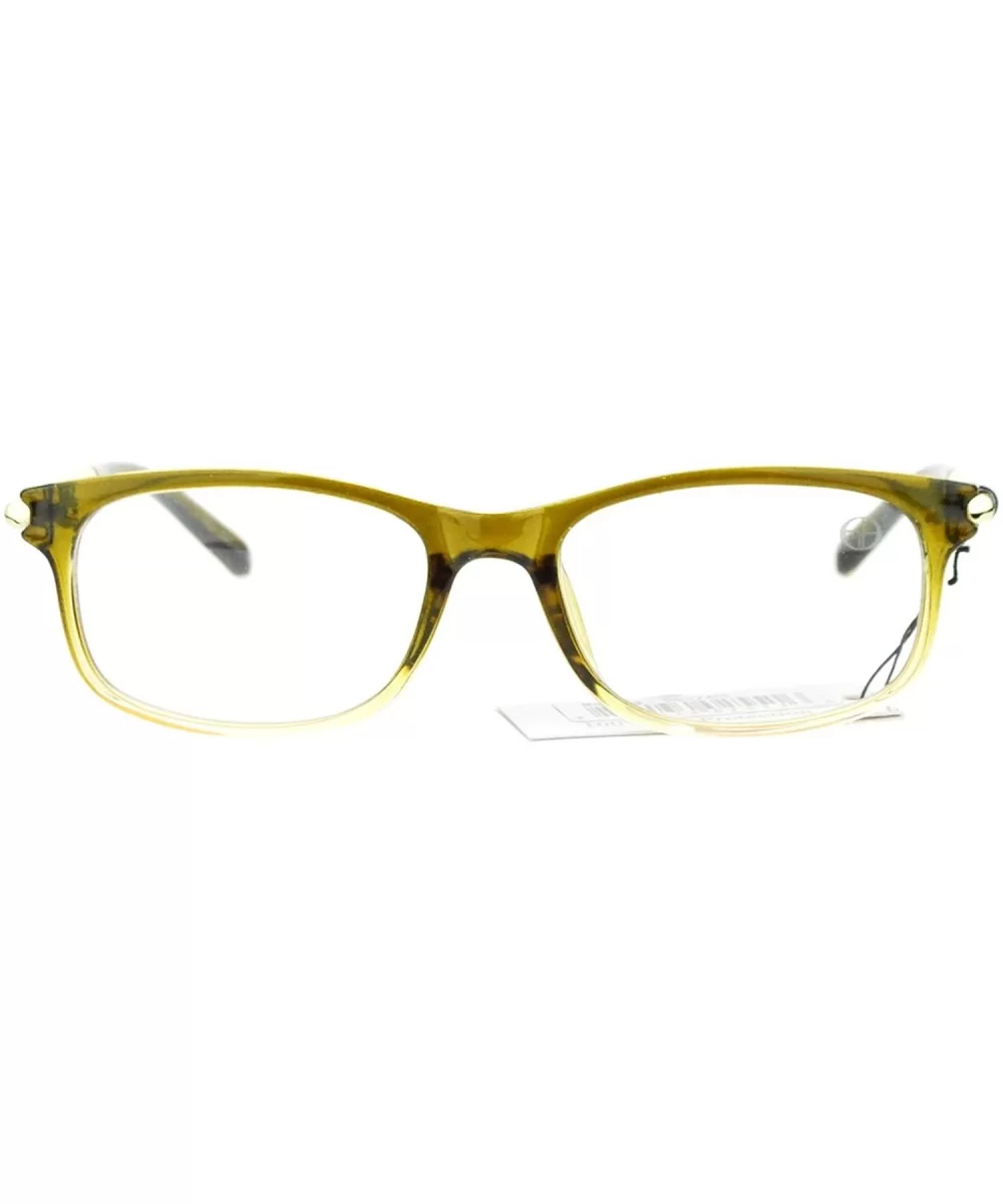 Womens Designer Fashion Sexy Narrow Rectangular Plastic Clear Lens Eye Glasses - Green - CC11TDG8RDL $8.30 Rectangular