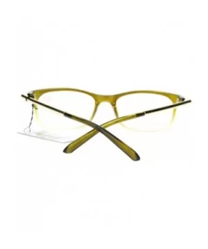 Womens Designer Fashion Sexy Narrow Rectangular Plastic Clear Lens Eye Glasses - Green - CC11TDG8RDL $8.30 Rectangular