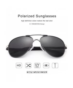 Mens Brand Aviator Polarized Sunglasses Fashion Design For Men - Gun/Gray - CH18GOWEXHI $11.67 Square