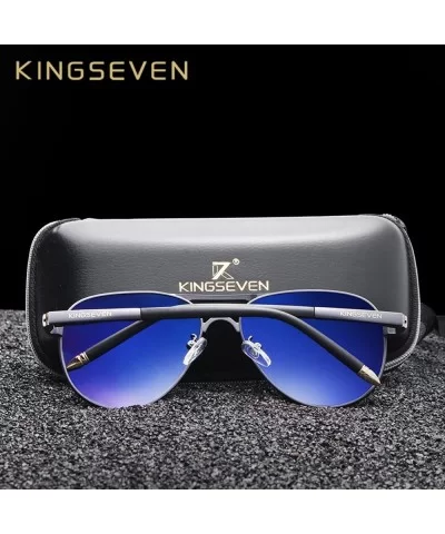 Mens Brand Aviator Polarized Sunglasses Fashion Design For Men - Gun/Gray - CH18GOWEXHI $11.67 Square