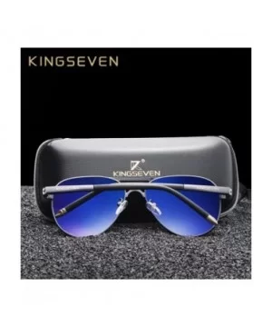 Mens Brand Aviator Polarized Sunglasses Fashion Design For Men - Gun/Gray - CH18GOWEXHI $11.67 Square