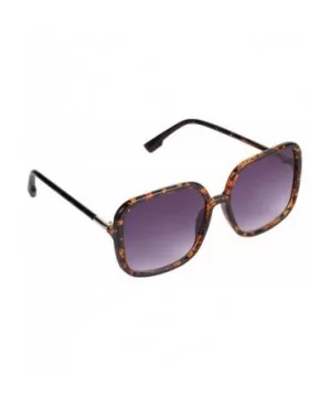 Retro Oversized Square for Women with Flat Lens Sunglasses IL1037 - Tortoise/ Grey - C218YACN58K $7.99 Oversized