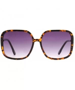 Retro Oversized Square for Women with Flat Lens Sunglasses IL1037 - Tortoise/ Grey - C218YACN58K $7.99 Oversized