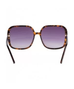 Retro Oversized Square for Women with Flat Lens Sunglasses IL1037 - Tortoise/ Grey - C218YACN58K $7.99 Oversized