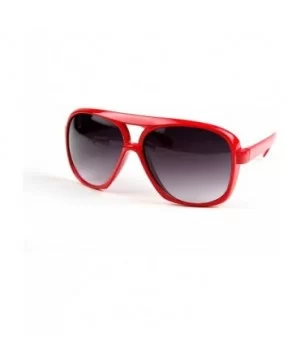 Unisex Sporty Fashion Aviator Sunglasses P1065 - Red-gradientsmoke Lens - C911CE3B0AL $10.79 Aviator